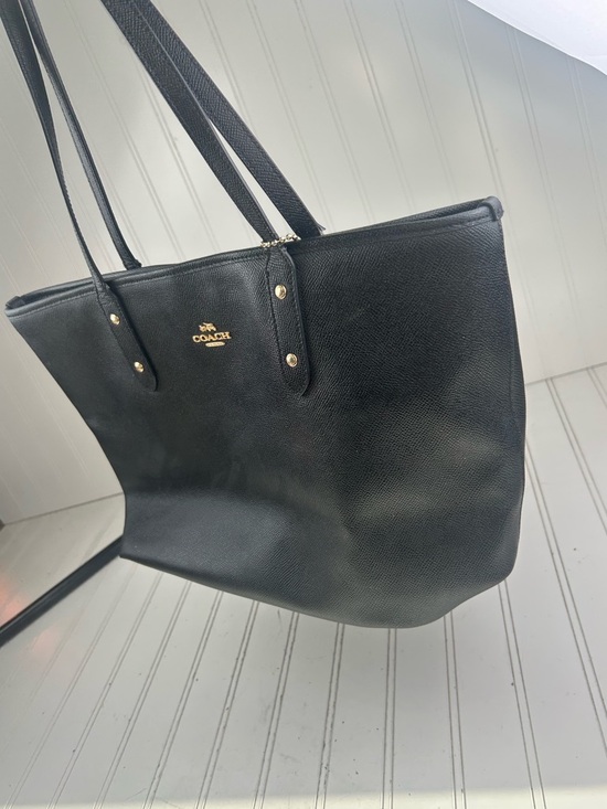 Coach Vintage Y2K Black Large Leather City Tote Bag $200
